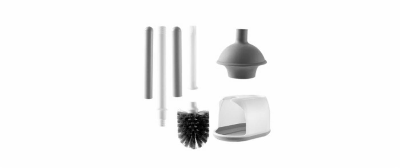 2 in 1 Double Hockey Toilet Brush Bathroom Toilet Plunger Bowls Brush New Style High Pressure Plunger Parts details.