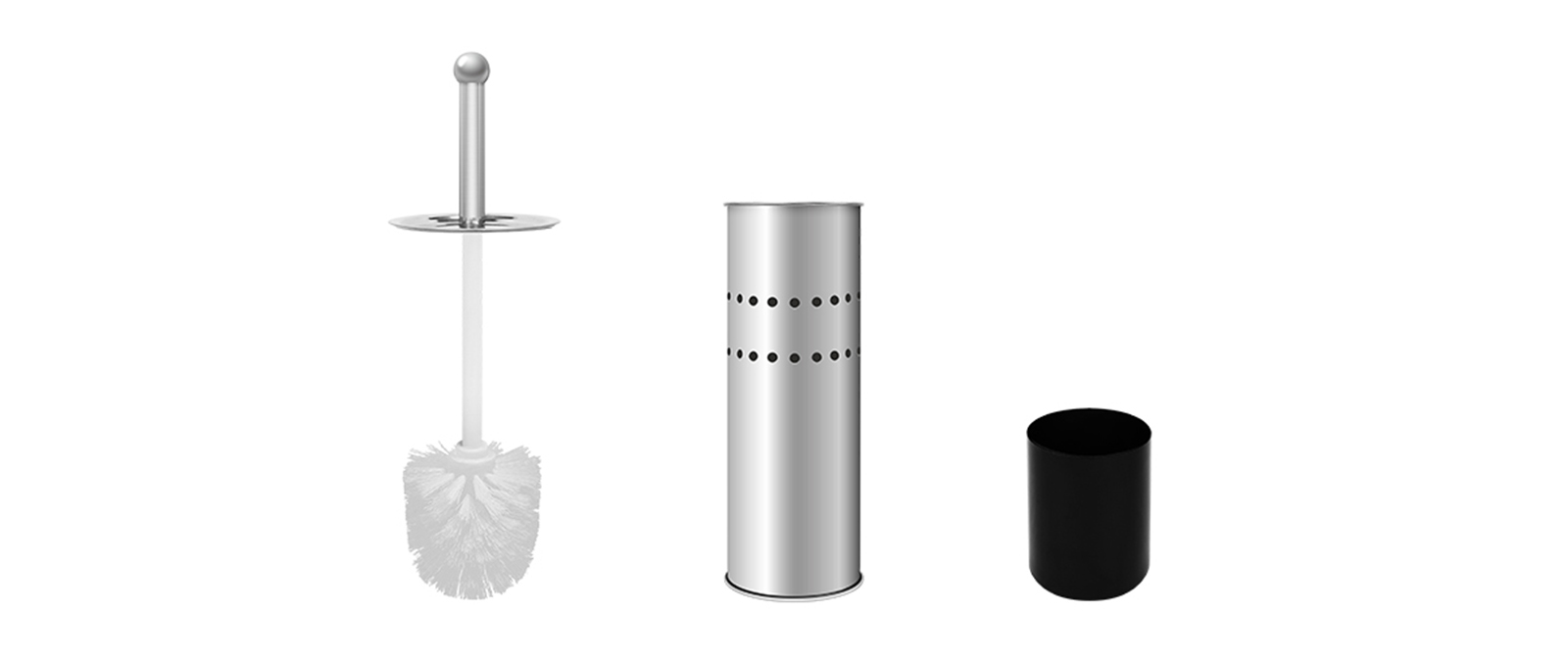 Stainless Steel Toilet Brush Set parts details