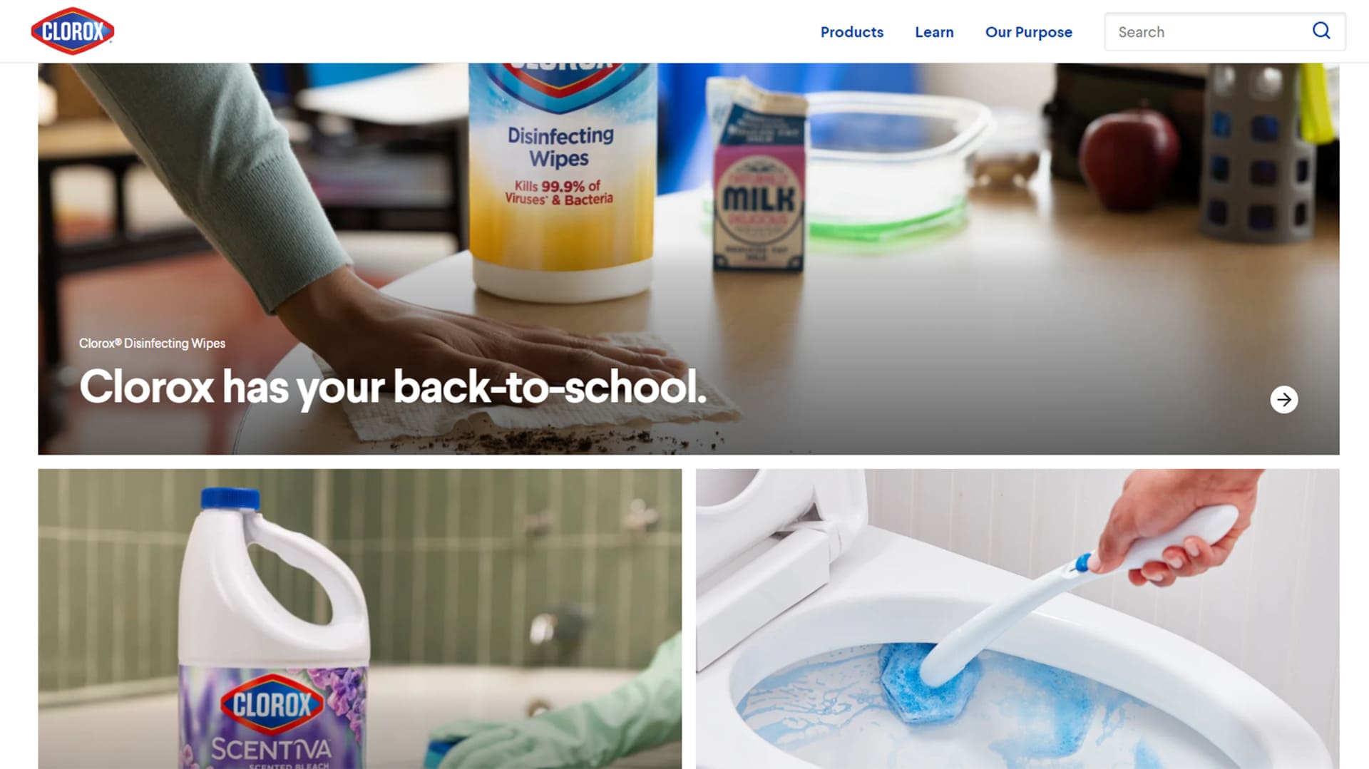 Clorox official website